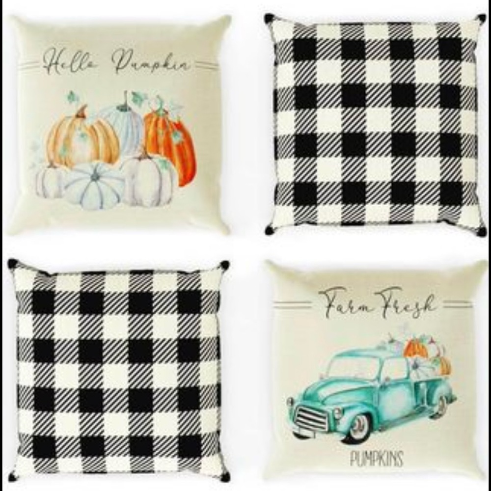Farmhouse Fall Pillow Covers 18" x 18"